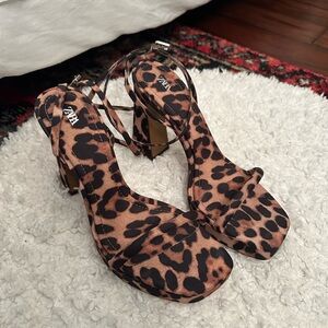 Zara Animal Print Women's Heels